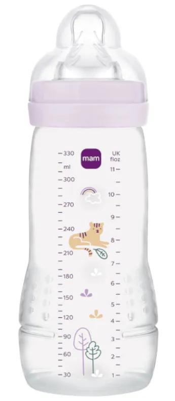 MAM Easy Active Fast Flow Fles Mat Roze +4m 330 ml