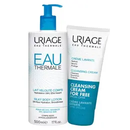 Uriage Eau Thermale Lait Velouté Corps 500ml + Crème Lavante 200ml Offerte