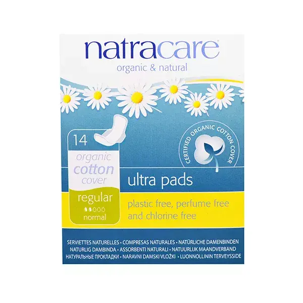Natracare Regular Cotton Sanitary Pads x 14