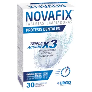 Novafix Comprimés Nettoyants Antibactériens Triple Action 30 Comprimés