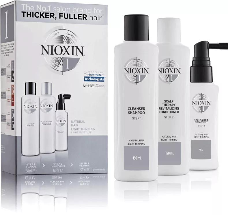 Nioxin Trial Sistema 1 Kit De 3 Passos Para Cabelo Fino Natural
