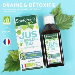 Santarome Bio - Jus de Bouleau Bio - Draine & Détoxifie - 200ml