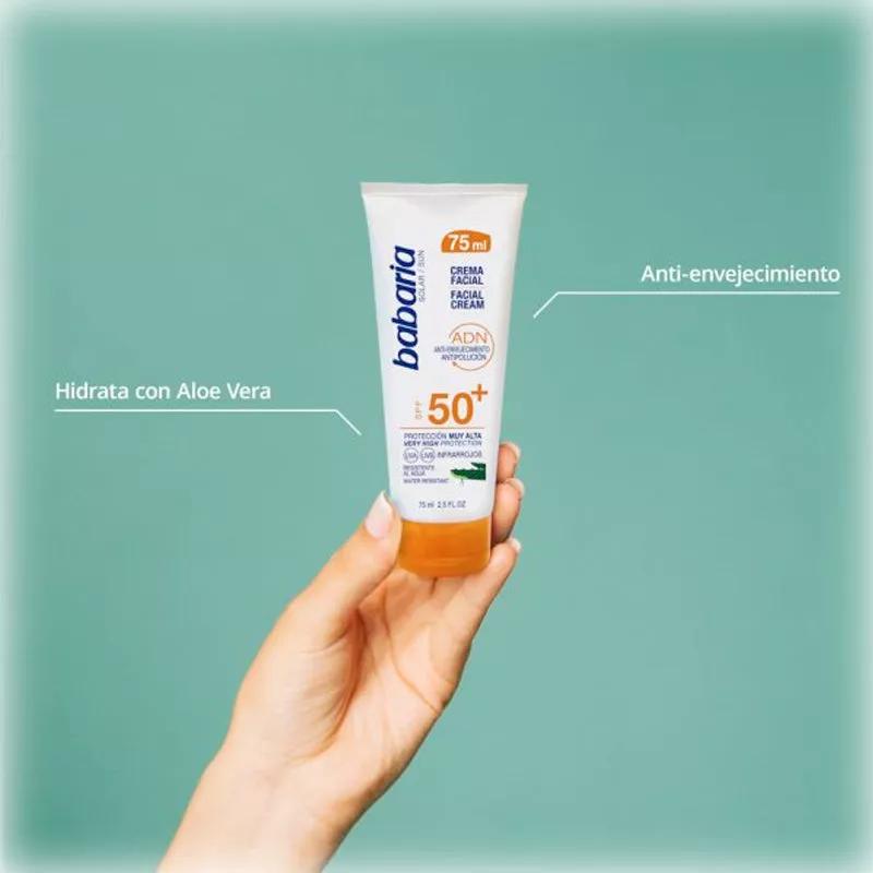 Babaria Solar-Kulturbeutel LSF 50 Mit Aloe Vera – Gesichts-Sonnenschutz & Aftersun In Einem