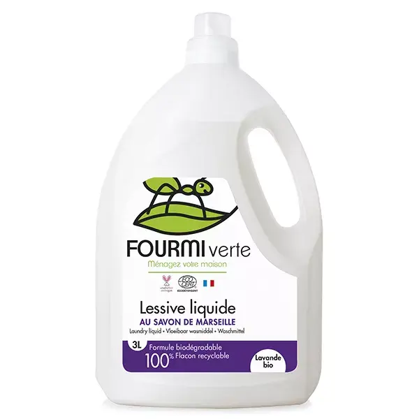 Fourmi Verte Lessive Liquide Lavande Bio 3L
