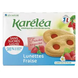 Karéléa Biscuits Sans Sucres Ajoutés Lunettes Fraise 175g