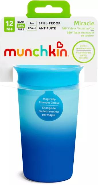 Munchkin Vaso Antigoteo Miracle 360º Termosensible +12m 266 ml Azul