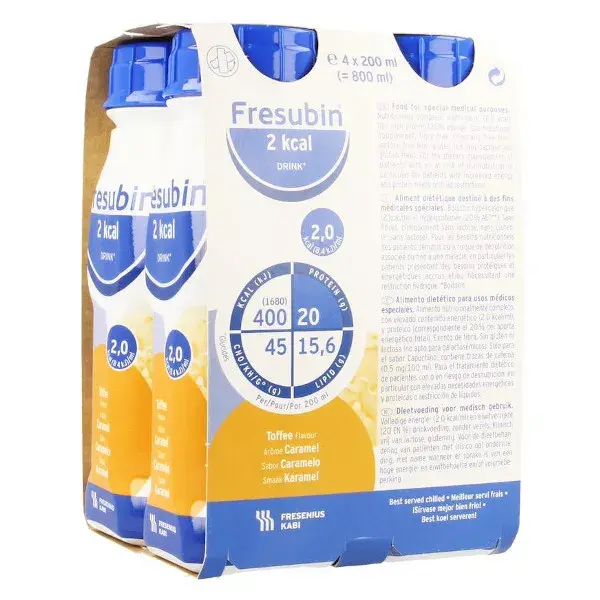 Fresenius Fresubin 2Kcal Drink Caramel Aliment Liquide 4 x 200ml