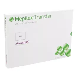 Molnlycke Health Care Mepilex Transfer Pansement Siliconé de Transfert des Exsudats 7,5 x 8,5cm 10 unités