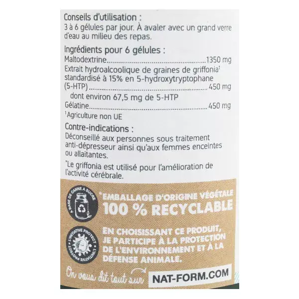 NAT & Form Griffonia 200 capsules