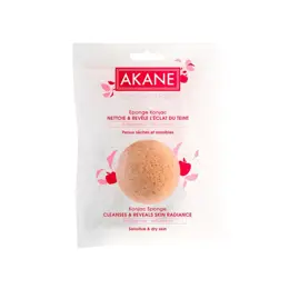 Akane Éponge Konjac Rose Peaux Sèches et Sensibles