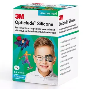 3M Opticlude Silicone Binda Bimbo Maxi 50 unités