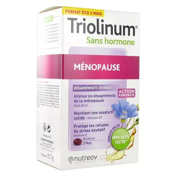 Nutreov Physcience Triolinum Sans Hormone Ménopause Intensive 56 capsules