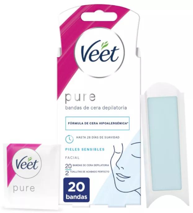 Bande dépilatoire pour le visage Veet Minimum 20 unités