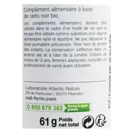 Nat & Form Bio Radis Noir 200 gélules végétales