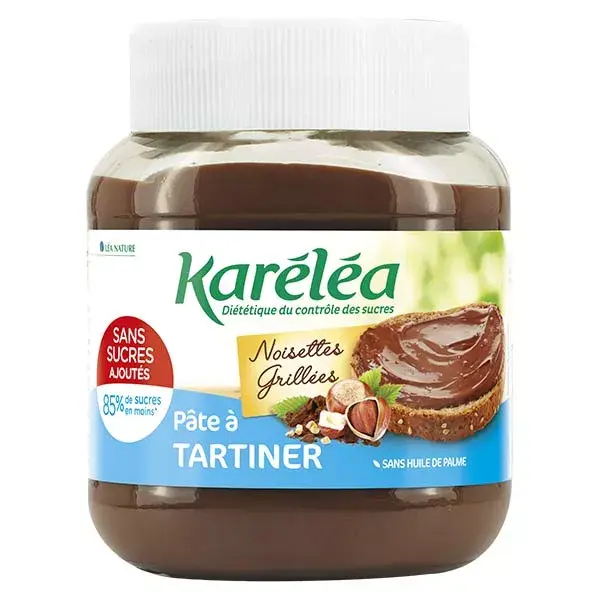 Karéléa Chocolat Sans Sucres Ajoutés Pâte à Tartiner Noisettes Cacao 400g