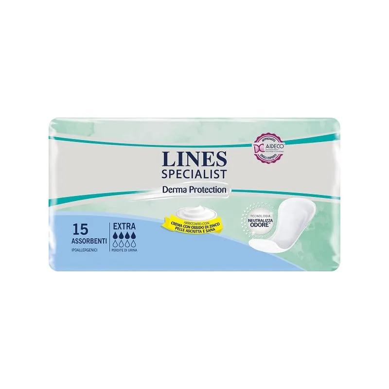 Lines Specialist Derma Protection Extra Assorbenti Perdita Urina Anti-Odore 15 Assorbenti