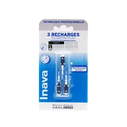 Inava Brossettes 0.6mm Trio Compact et Flex Espaces Étroits 3 recharges 