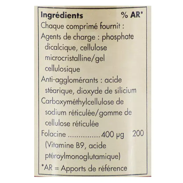Solgar Vitamina B9 - Ácido Fólico - 400 microg 100 comprimidos