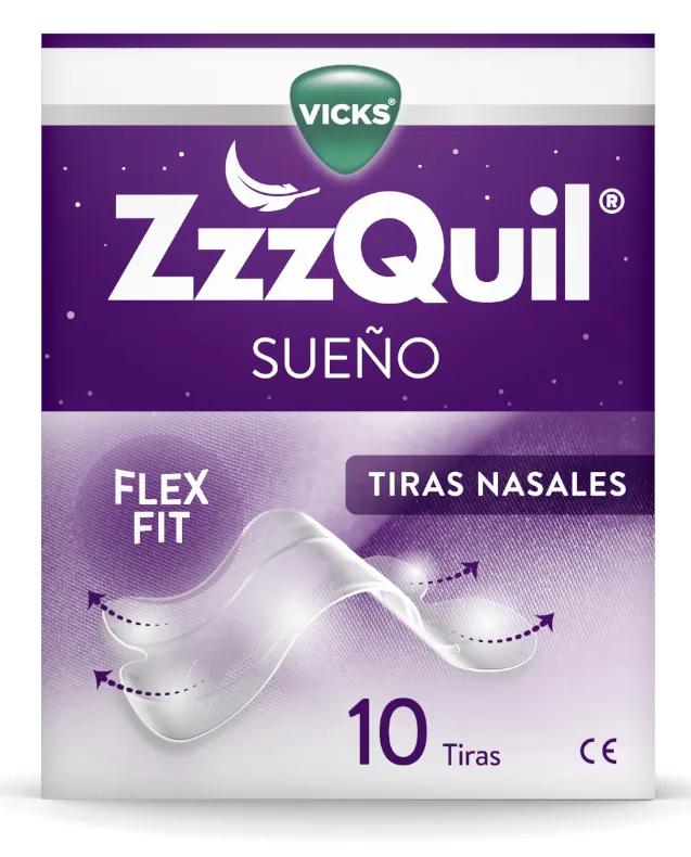 Bandelettes nasales ZzzQuil Sleep Respirez et dormez mieux 10 unités