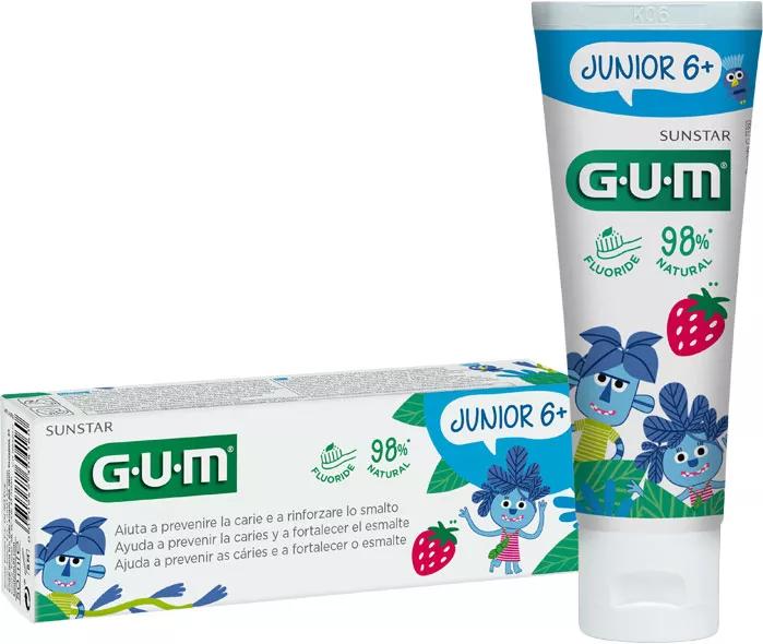 Gum Junior Creme Dental +6 anos Sabor Morango 50 ml