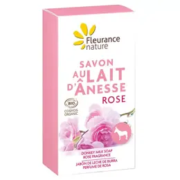 Fleurance Nature Savon au Lait d'Ânesse Rose Bio 100g