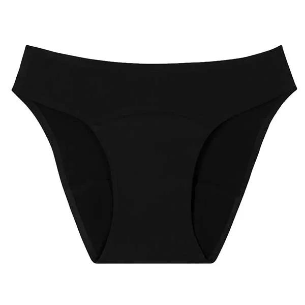 Bragas menstruales de microfibra Smoon para flujo abundante, color negro, talla TL