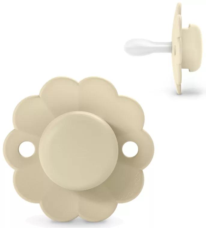 Suavinex Wonder Grijs Fopspeen Fysiologische Siliconen Tepel SX Pro Plat en Flexibel 0-6m