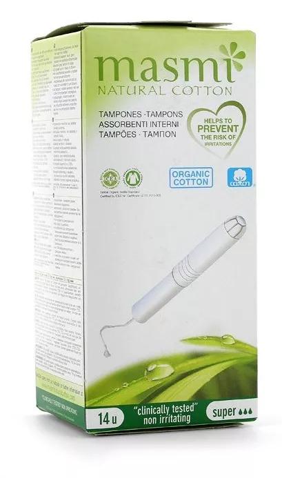 Masmi Tampones con Aplicador Biodegradable Carton Super 14 uds