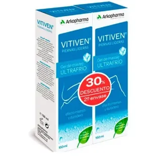 Arkopharma Vitiven Gel Piernas Ligeras Ultra Frío 2x150 ml