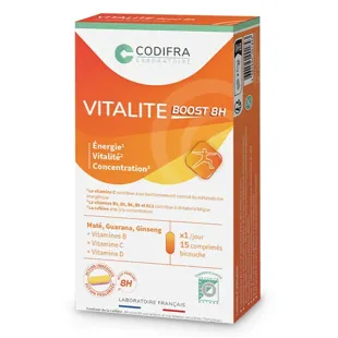Codifra Vitality Boost 8H Comfort respiratorio 15 compresse Energia, Concentrazione
