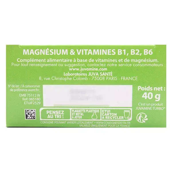 Juvamine Magnésium & Vitamines B1, B2, B6 60 comprimés