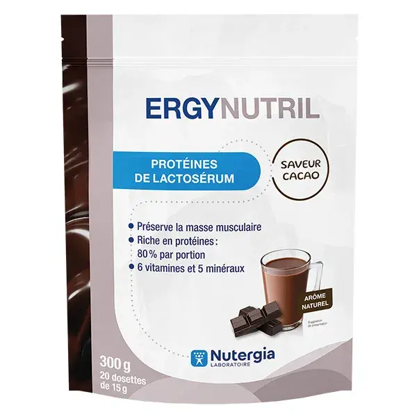 Nutergia Ergynutril Cacao Protéines De Lactosérum 300g