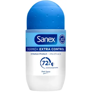 Sanex Desodorante Dermo+ Extra Control 72H Antitranspirante Roll-On 50 ml