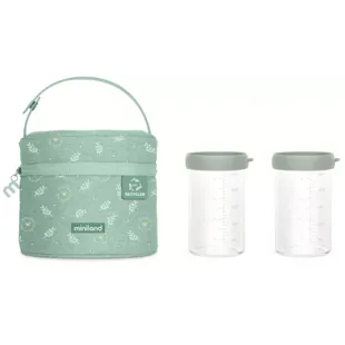 Miniland Frog Isothermal Bag + Glass Containers 2x250 ml