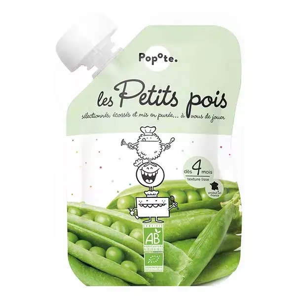 Popote Les Légumes Gourde Petit Pois +4m Bio 120g