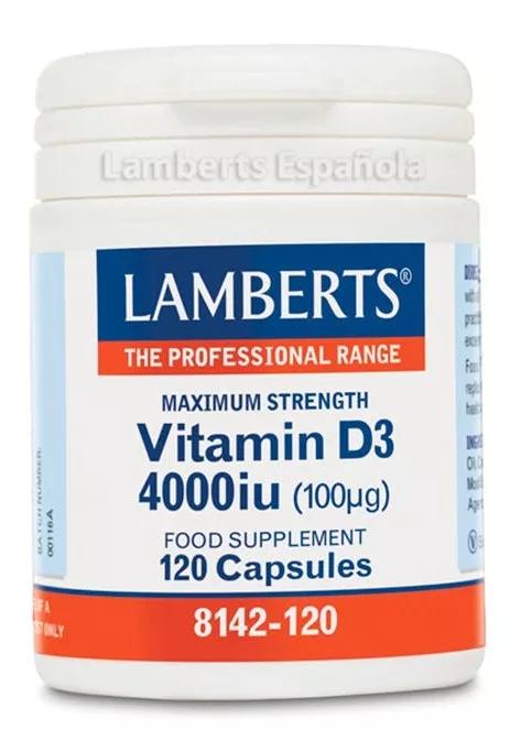 Lamberts Vitamina D3 4000 UI (100µg) 120 Comprimidos