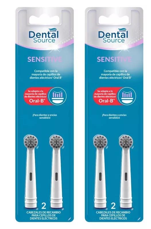 Dental Source Clean Sensitive Cabeças de Substituição Escova de Dentes Elétrica 4 un