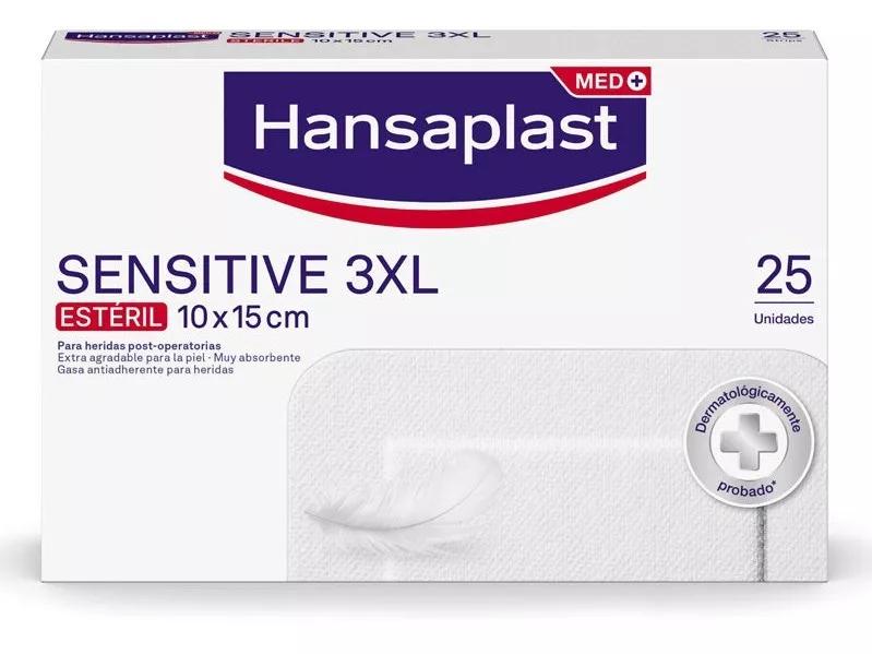 Hansaplast Sensitive 3XL 10x15 cm 25 uds