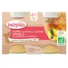 Babybio Fruits Pot Pomme Mirabelle +4m Bio 2 x 130g