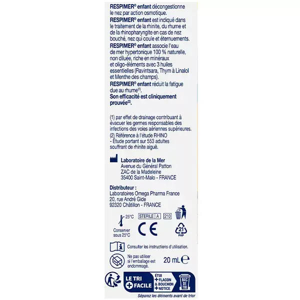Respimer Rhinaction Spray Nasale Raffreddore Rinofaringite 20ml