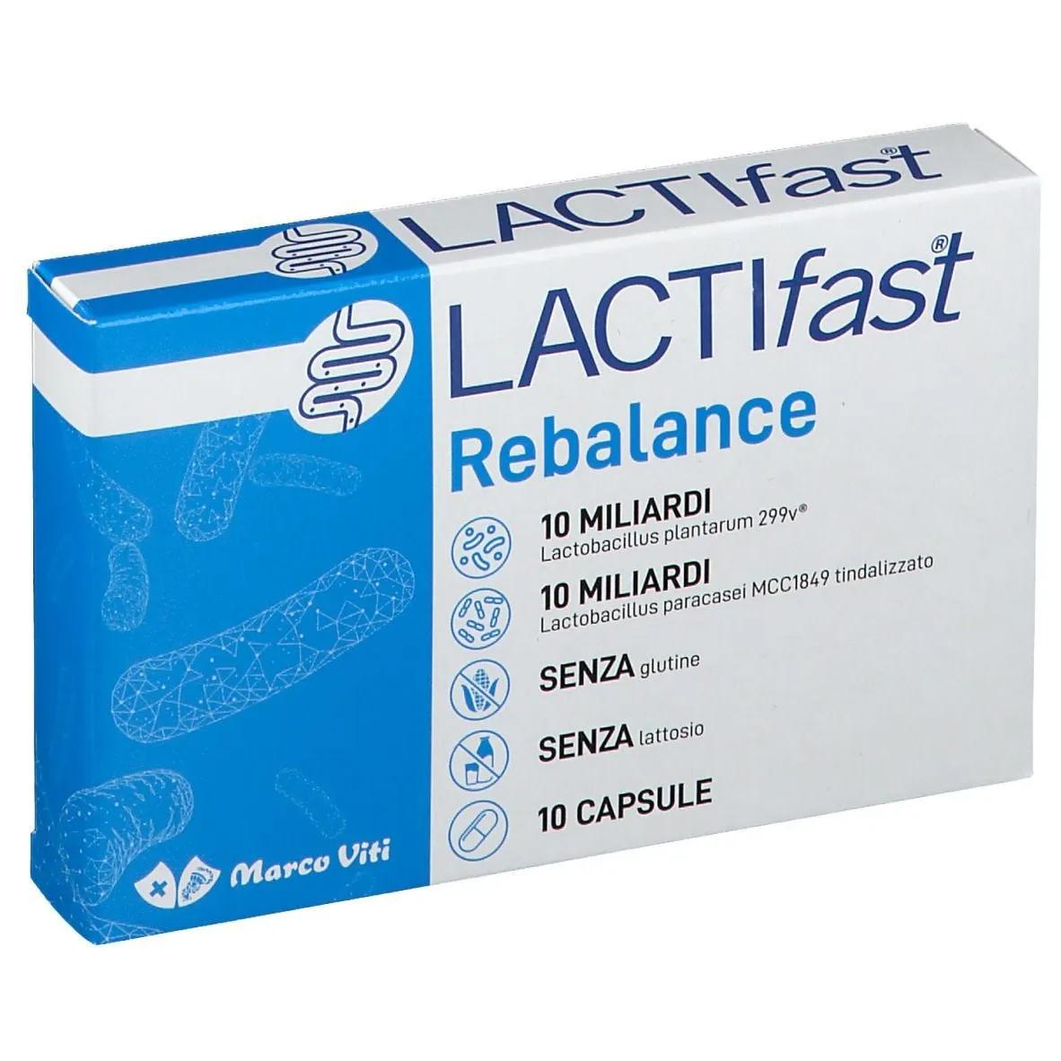 LactiFast Rebalance Probiotici e Fermenti Lattici 10 Capsule