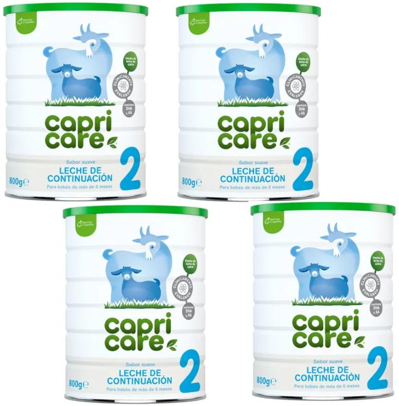 Capricare 2 Latte di Capra Latte Continuazione Infantile 4x800 gr