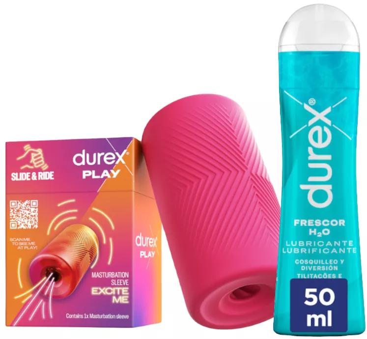 Durex SLIDE & RIDE Masturbateur + Lubrifiant Effet Rafraîchissant 50 ml