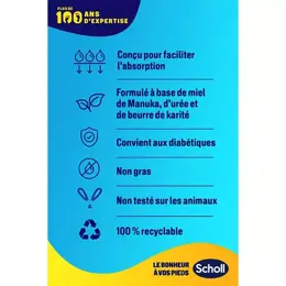 Scholl Masque Pieds Nourrissant au Miel de Manuka - 1 paire