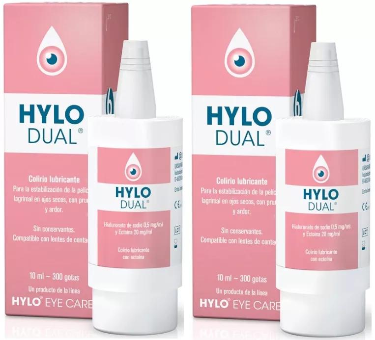 Hylo-Dual smerende oogdruppels 2x10 ml