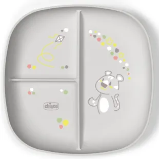 Chicco Compartmental Plate Grey +12m