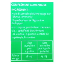 Phytosun Arôms Huile Essentielle Myrte Rouge Bio 10ml