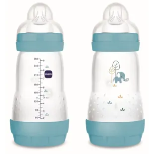 MAM Easy Start Anti-colic Baby Bottle Medium Flow Matte Blue 2-4m 260ml 2 pcs