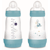 MAM Easy Start Anti-colic Baby Bottle Medium Flow Matte Blue 2-4m 260ml 2 pcs
