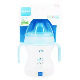 MAM Repas Tasse d'Apprentissage Learn to Drink Cup +6m Ours Bleu 190ml